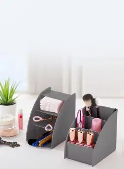 Organizator de machiaj Ocean, Gri, 12x13x9 cm