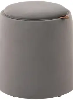 Otomana rotunda cu tava superioara, taburet din material textil cu atingere catifea, masuta de cafea HOMCOM | Aosom RO