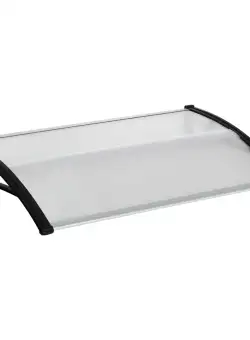 Outsunny Copertină de Exterior din Policarbonat și Aluminiu pentru Ferestre și Uși 110x60cm Transparentă | Aosom Romania