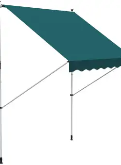 Outsunny Copertină Manuală cu Manivelă, Cadru Telescopic și Unghi Reglabil, Protecție Solară Eficientă pentru Exterior | Aosom Romania