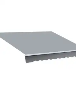 Outsunny Copertină Rulou Manuală pentru Uși și Ferestre, din Aluminiu și Poliester Anti-UV, 295x245cm, Gri | Aosom Romania