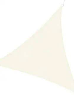 Outsunny Cort Parasolar Triunghiular Anti UV, Design Velă, Ideal pentru Terasă, Crem, 6x6x6m | Aosom Romania