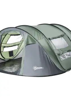 Outsunny cort pop up, 4-5 locuri, 4 ferestre, 263,5x220x123cm | AOSOM RO