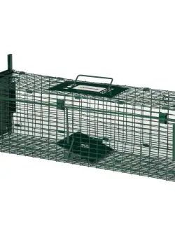 Outsunny Cusca Capcana pentru Animale Vii Mici cu Usa Dubla si Maner , 60x18x20cm, Verde Inchis