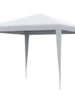 Outsunny Foisor de Grădină 3x3 Impermeabil pentru Petreceri Cadru Oțel Exterior Interior 2.7x2.7m Alb | Aosom Romania