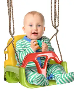 Outsunny Leagăn pentru Copii 9-36 Luni, PP și PE, 42x33x120-180cm, Stabil și Sigur | Aosom Romania