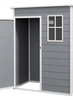 Outsunny Magazie pentru Gradina, Fereastra si Ventilatie, Gri