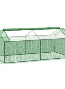 Outsunny Mini sera gradina pentru plante, sera Mica pentru Gradina pe 2 Nivele, pentru legume, fructe din PE, Verde | Aosom Romania