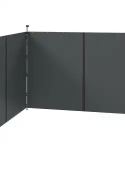 Outsunny Panouri Laterale pentru Foisor cu Usi cu Fermoar, pentru Foisoare Pliabile de 3x3(m) sau 3x6m, Gri Inchis