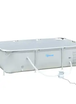 Outsunny Piscină Supraterană Dreptunghiulară pentru Familie 252x152x65 cm Ușor de Asamblat Ideală pentru Grădină și Curte | Aosom Romania
