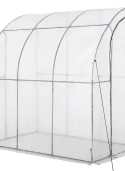 Outsunny Sera de gradina cu protectie din PE anti UV, sera pentru plante si flori, sera compacta cu usa tip rulou | AOSOM RO