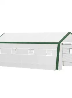 Outsunny Sera de Gradina pentru plante cu 8 Ferestre Folie din PE, sera pentru legume, fructe, gradinarit cu Structura din Otel | Aosom Romania