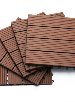 Outsunny set gresie de gradina, 30x30x2.2cm, maro | AOSOM RO