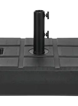 Outsunny Suport 40kg Pătrat pentru Umbrelă Soare, Efect Lemn, Bază Rezistentă din Plastic | Aosom Romania