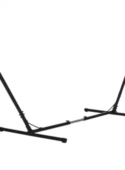 Outsunny Suport Schelet pentru Hamac Reglabil Max. 150 Kg, Negru, 308-380x108x120cm