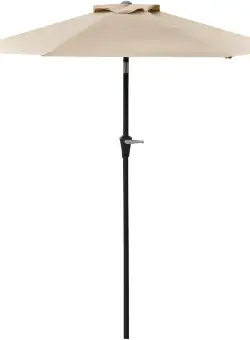 Outsunny Umbrelă de Grădină Înclinabilă, pentru Terasă cu Deschidere cu Manivelă, Kaki, 2.3x2 m | Aosom Romania