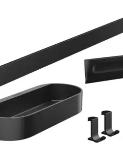 Pachet accesorii dus Hansgrohe Wallstoris negru mat
