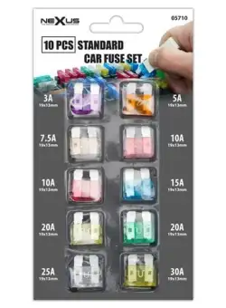 Pachet de sigurante3A, 5A, 7.5A, 2x10A, 15A, 2x20A, 25A, 30A