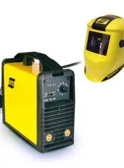 Pachet ESAB, Aparat de sudura tip invertor, Buddy Arc 180, 230V, 180A + Masca de sudura, automata, WARRIOR TECH, DIN 9-13