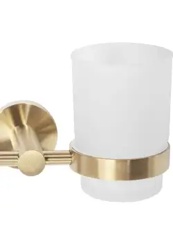 Pahar baie cu suport Auriu Periat