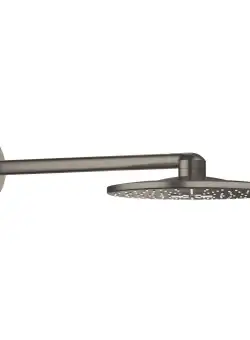 Palarie de dus Grohe RainShower SmartActive 310 2 tipuri de jet cu brat de dus 43cm de perete brushed hard graphite