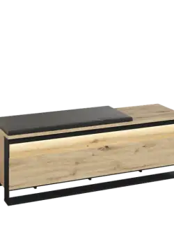 Pantofar Cu 2 Usi Vant, Stejar Artisan Si Negru, 135 Cm