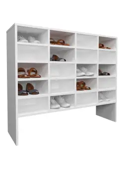 Pantofar Tisso, 20 Rafturi, Alb, 104 x 30 x 100 cm