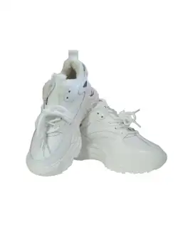 Pantofi Sport Dama, Ghete, Piele Ecologica, Interior Imblanit, Toamna/Iarna, Air Style Sport, Alb, Marime 36