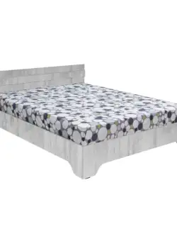 Pat ALMA, cu picioare, 160x200 cm, pin antichizat