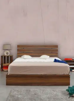 Pat dublu Fuga 160, Nuc, 165x100x205 cm