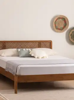 Pat dublu Izabelya, Nuc, 120x90x200 cm