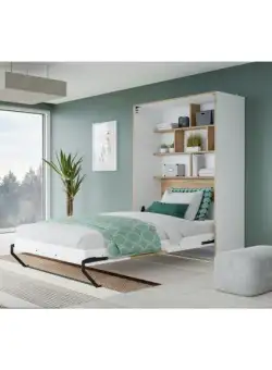 Pat Multifunctional Smartway Alb Si Stejar Catania, 137.5 Cm