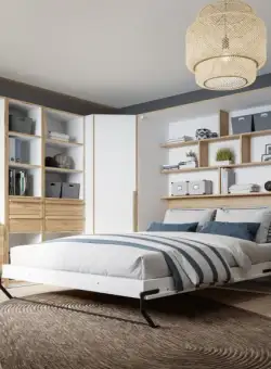 Pat Multifunctional Smartway Alb Si Stejar Catania, 157.4 Cm