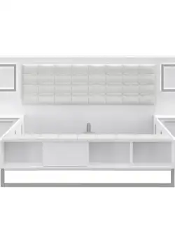 Pat Soprano, Alb Si Alb Super Lucios, Dimensiune Saltea 180 x 200 Cm