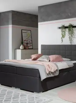 Pat tapitat Alice – 180/200, L205 x l180 x h117cm