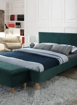 Pat tapitat Azurro velvet verde Blu78 - 180 x 200 cm