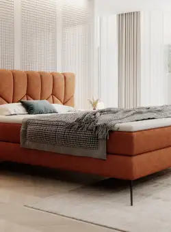 Pat tapitat boxspring Bari 140x200 cm