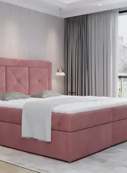 Pat tapitat boxspring Idris – 140/200 cm