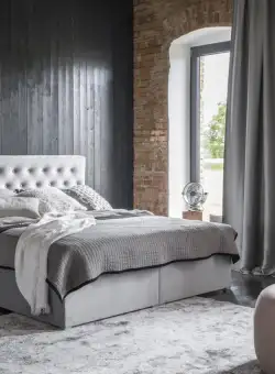 Pat tapitat boxspring Loree – 180/200 cm