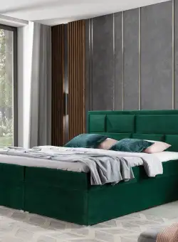 Pat tapitat boxspring Meron – 140/200 cm