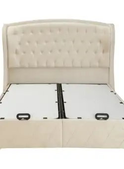 Pat tapitat Cu Somiera Rabatabila Marin, Dimensiune Saltea 160 x 200 Cm