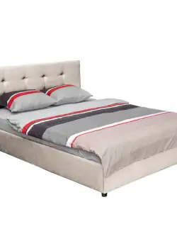 Pat tapitat ECONO CLASIC, 140x200 cm, bej deschis