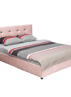 Pat tapitat ECONO CLASIC, 160x200 cm, roz