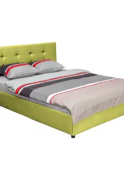 Pat tapitat ECONO CLASIC, verde deschis, 140x200 cm
