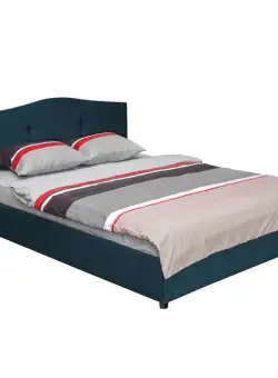 Pat tapitat ECONO II, albastru, 160x200 cm