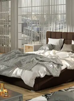 Pat tapitat Grand – 140/200, L223 x l140 x h93 cm