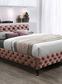 Pat tapitat Herrera velvet roz Blu52 160x200 cm