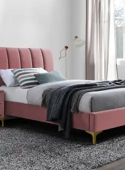 Pat tapitat Mirage Velvet Roz – 90 x 200 cm