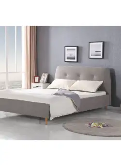 Pat tapitat stofa Doris gri - 160x200 cm