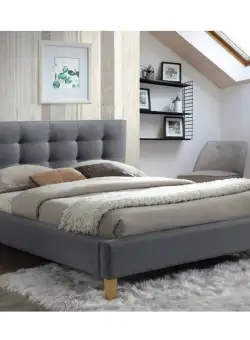 Pat tapitat Texas gri - 180x200 cm